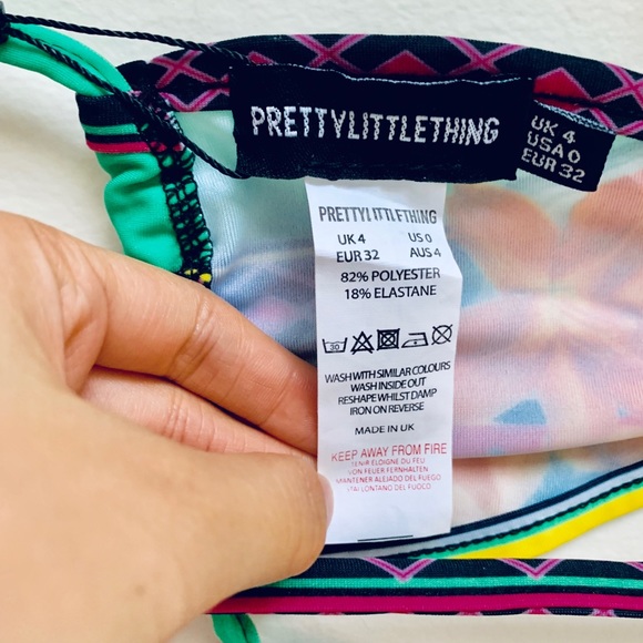 HOST PICK PrettyLittleThing Multi Mixed Print Bikini Top and Bottom Set - Picture 4 of 5